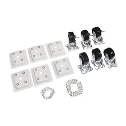 Roues standards et frein&eacute;es Polar avec fixations pour cong&eacute;lateurs coffre (Lot de 6) - Gastronoble - AJ450