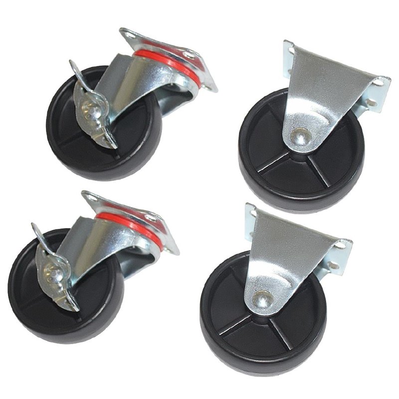 Roulettes de remplacement standard et frein&eacute;es Polar (Lot de 4) - Gastronoble - AM400