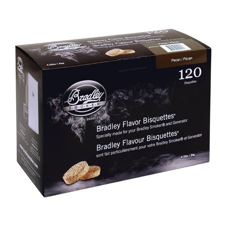 Briquettes Bradley Smoker ar&ocirc;me noix de p&eacute;can (lot de 120) - Gastronoble - FE655
