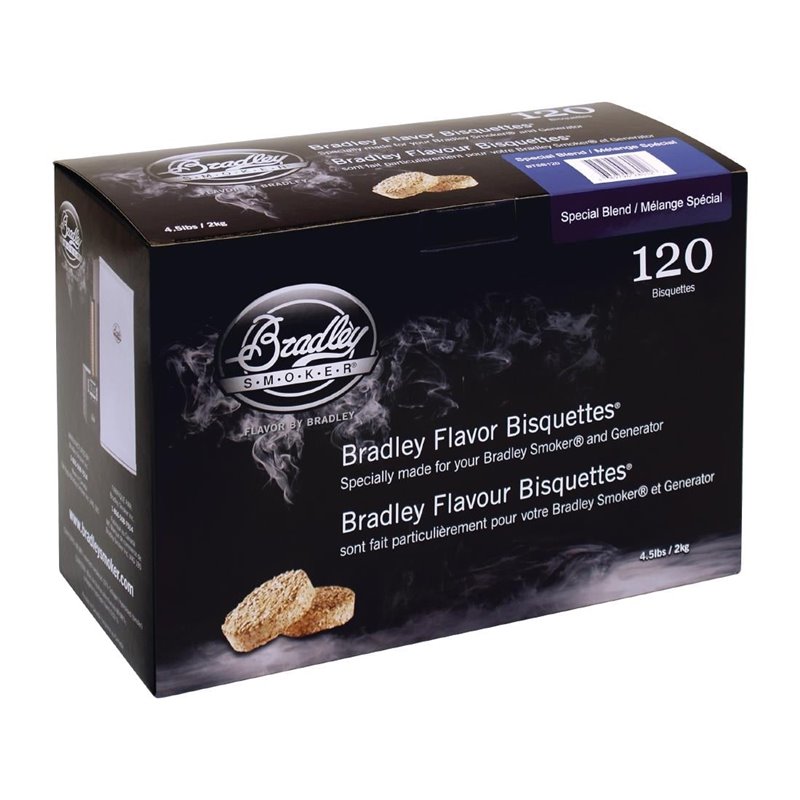 Briquettes Bradley Smoker ar&ocirc;me m&eacute;lange sp&eacute;cial (lot de 120) - Gastronoble - FE658