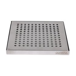 Bac de r&eacute;cup&eacute;ration de bar en inox Olympia 150x150&nbsp;mm - Gastronoble - JB126