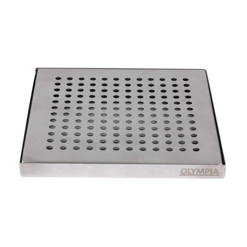 Bac de r&eacute;cup&eacute;ration de bar en inox Olympia 150x150&nbsp;mm - Gastronoble - JB126