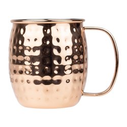 Mugs en acier inoxydable martel&eacute; Olympia Barware 440ml cuivre - Gastronoble - HY114