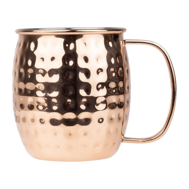 Mugs en acier inoxydable martel&eacute; Olympia Barware 440ml cuivre - Gastronoble - HY114