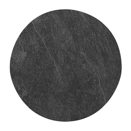 Planches de pr&eacute;sentation rondes en polyester bio Roltex S-Plank 40 cm ardoise (lot de 5) - Gastronoble - HZ799