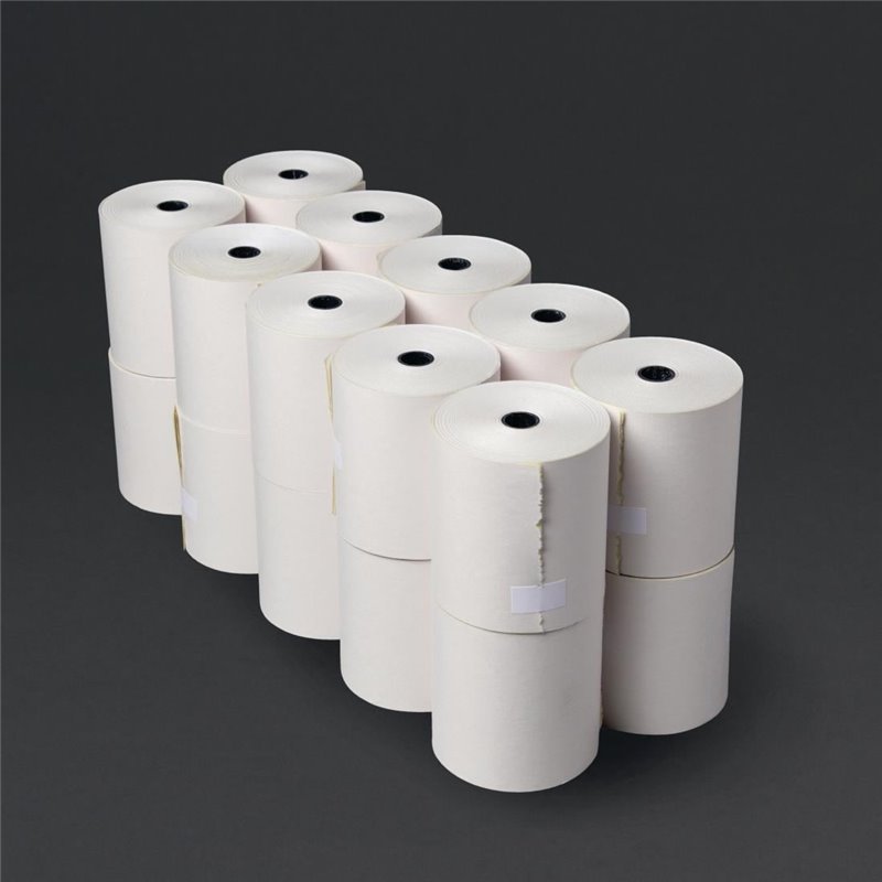 Rouleau de caisse Olympia 2 plis non thermique blanc et jaune 76&nbsp;x&nbsp;70&nbsp;mm (lot de 20) - Gastronoble - DK596