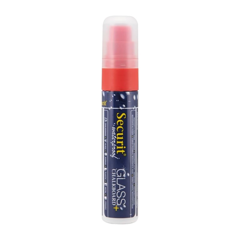 Marqueur craie waterproof Securit (verre+ ardoise) pointe 7-15mm rouge - Gastronoble - CU778