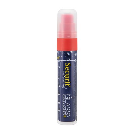 Marqueur craie waterproof Securit (verre+ ardoise) pointe 7-15mm rouge - Gastronoble - CU778