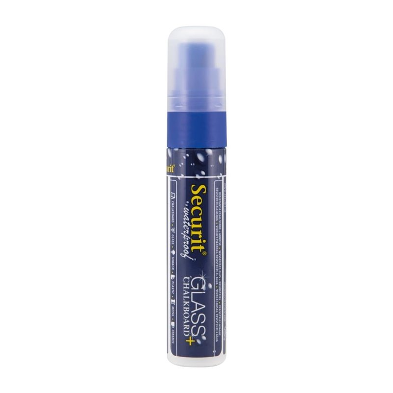 Marqueur craie waterproof Securit (verre+ ardoise) pointe 7-15mm bleu - Gastronoble - CU779
