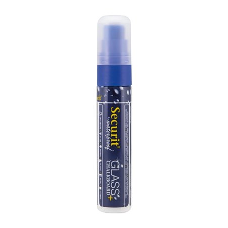 Marqueur craie waterproof Securit (verre+ ardoise) pointe 7-15mm bleu - Gastronoble - CU779