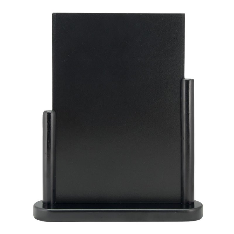 Grand chevalet de table Securit Elegant bois laqu&eacute; noir - Gastronoble - CU902