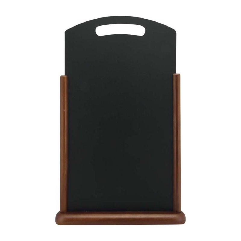 Chevalet de table avec poign&eacute;e Securit weng&eacute; XL - Gastronoble - CU905