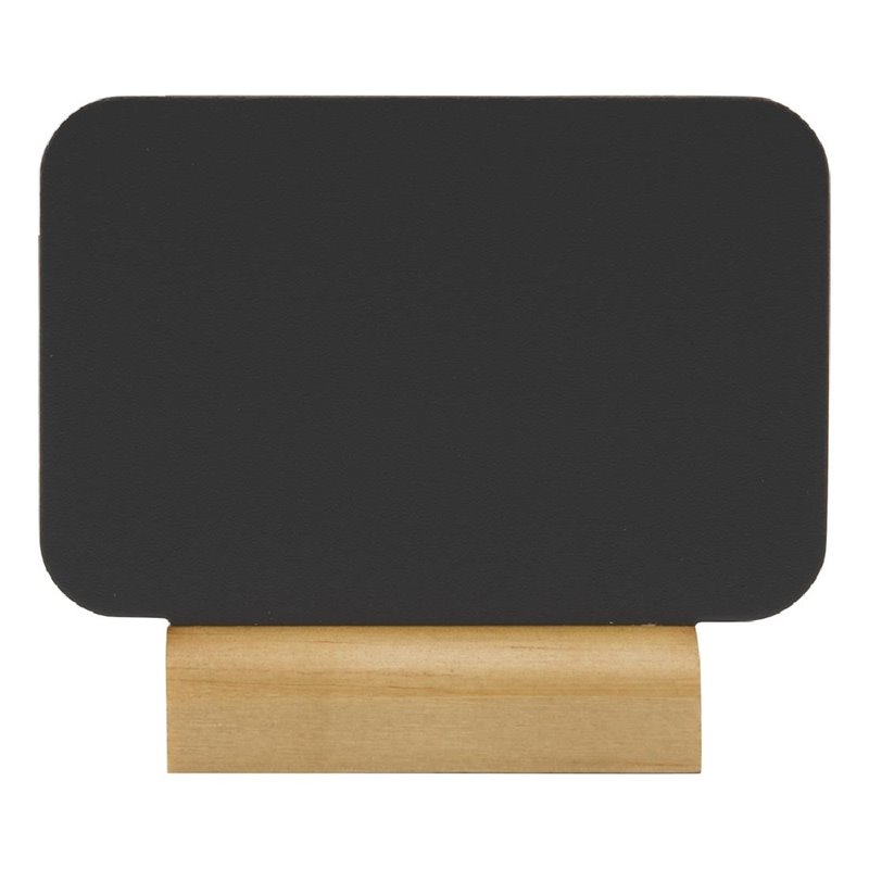 Mini chevalets rectangulaires avec socle en bois Securit Silhouette (lot de 4) - Gastronoble - CU906