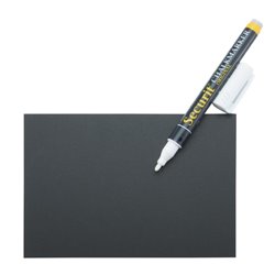 Set de 20 ardoises format A6 et 1 feutre craie blanc Securit  (lot de 20) - Gastronoble - CU909