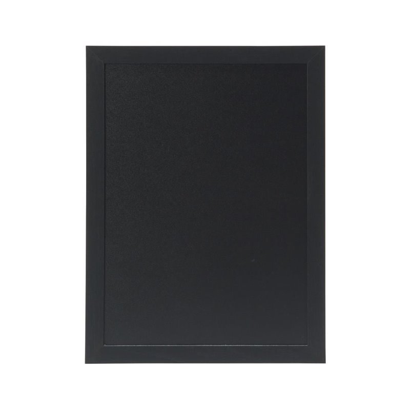 Ardoise murale cadre en bois noir avec feutre craie et fixations Securit 30x40cm - Gastronoble - CU916