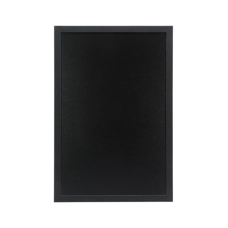 Ardoise murale cadre en bois noir avec feutre craie et fixations Securit 40x60cm - Gastronoble - CU917