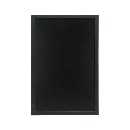Ardoise murale cadre en bois noir avec feutre craie et fixations Securit 40x60cm - Gastronoble - CU917