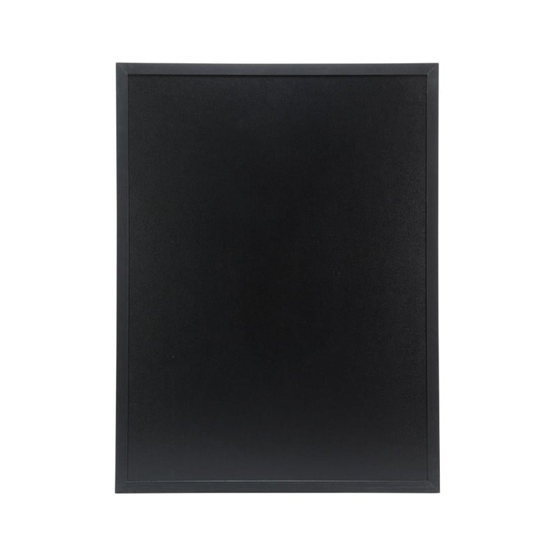 Ardoise murale cadre en bois noir avec feutre craie et fixations Securit 60x80cm - Gastronoble - CU918