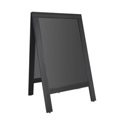 Panneau de trottoir avec cadre en bois noir Olympia 700x1200mm - Gastronoble - CU993