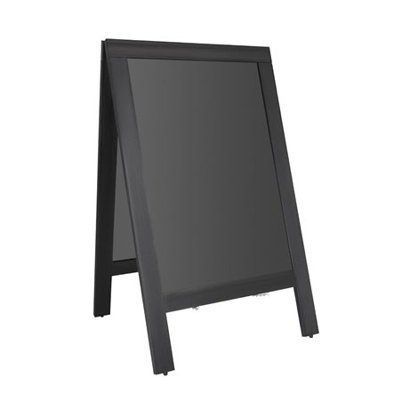 Panneau de trottoir avec cadre en bois noir Olympia 700x1200mm - Gastronoble - CU993
