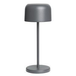 Lampe de table avec abat-jour rond Olympia Lucca grise 200mm - Gastronoble - HZ203
