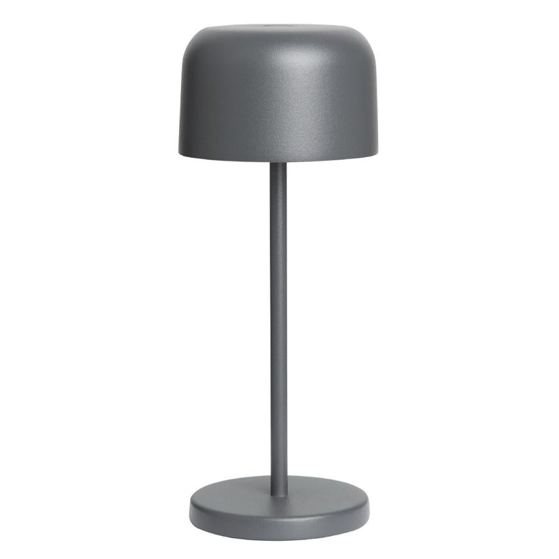 Lampe de table avec abat-jour rond Olympia Lucca grise 200mm - Gastronoble - HZ203
