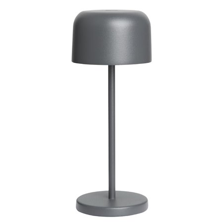 Lampe de table avec abat-jour rond Olympia Lucca grise 200mm - Gastronoble - HZ203