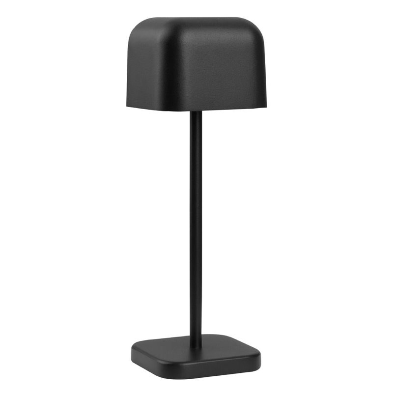 Lampe de table avec abat-jour carr&eacute; Olympia Lucca noire 200mm - Gastronoble - HZ204