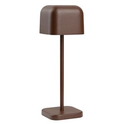 Lampe de table avec abat-jour carr&eacute; Olympia Lucca marron 200mm - Gastronoble - HZ205