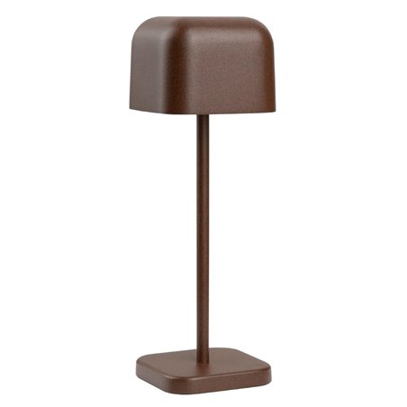 Lampe de table avec abat-jour carr&eacute; Olympia Lucca marron 200mm - Gastronoble - HZ205