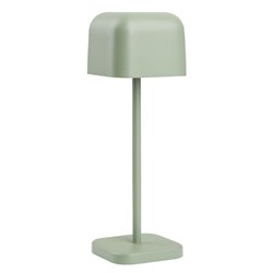 Lampe de table avec abat-jour carr&eacute; Olympia Lucca verte 200mm - Gastronoble - HZ206