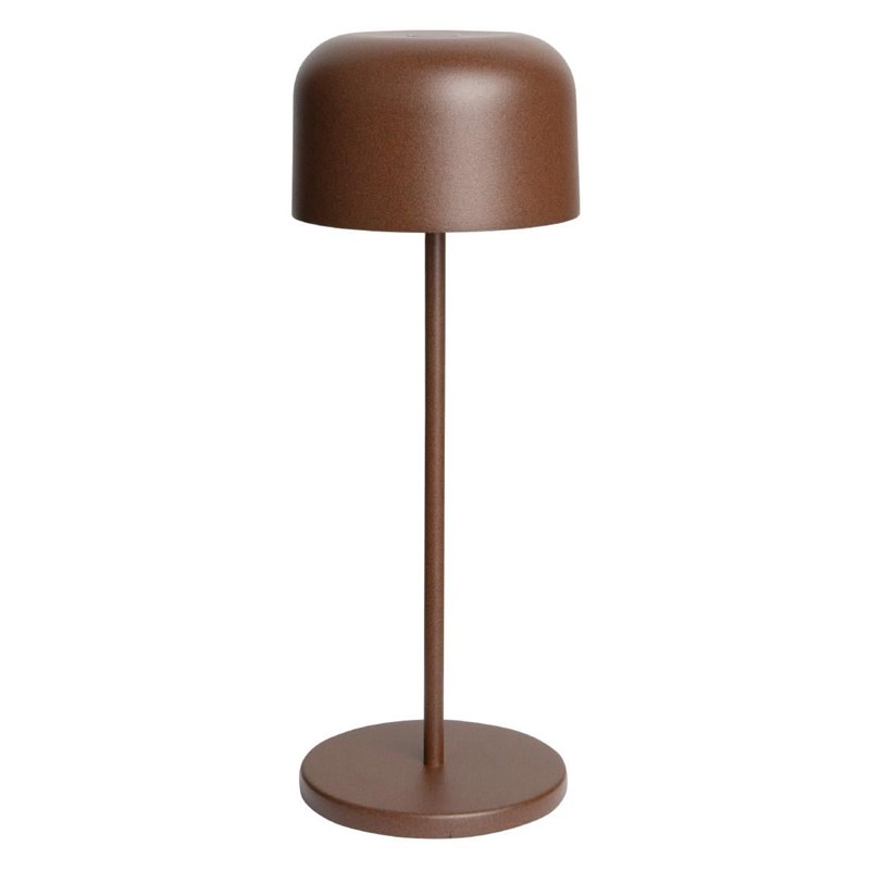 Lampe de table avec abat-jour rond Olympia Lucca marron 300mm - Gastronoble - HZ209
