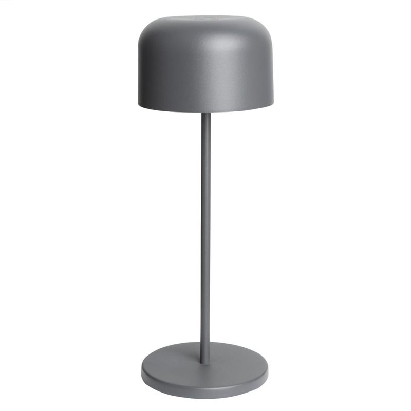 Lampe de table avec abat-jour rond Olympia Lucca grise 300mm - Gastronoble - HZ211