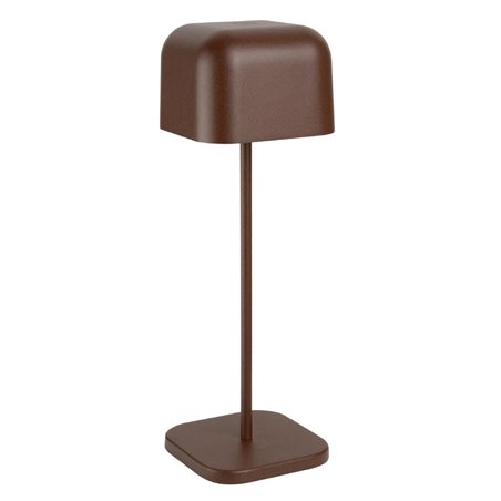 Lampe de table avec abat-jour carr&eacute; Olympia Lucca marron 300mm - Gastronoble - HZ213