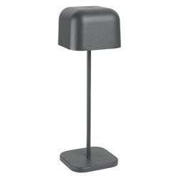 Lampe de table avec abat-jour carr&eacute; Olympia Lucca grise 300mm - Gastronoble - HZ215