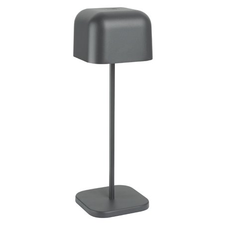 Lampe de table avec abat-jour carr&eacute; Olympia Lucca grise 300mm - Gastronoble - HZ215