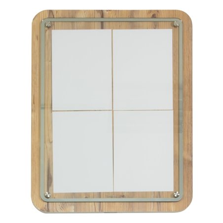 Porte-menu en bois Securit 4xA4 avec poteau et socle - Gastronoble - CX073