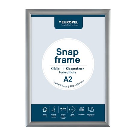 Cadre clipsable en aluminium Europel A2 25mm - Gastronoble - HU437