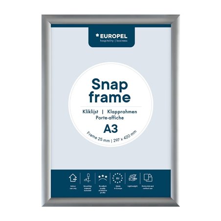 Cadre clipsable en aluminium Europel A3 25mm - Gastronoble - HU438