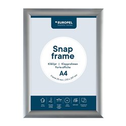 Cadre clipsable en aluminium Europel A4 25mm - Gastronoble - HU439