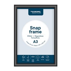 Cadre clipsable Europel A3 25mm noir - Gastronoble - HU442