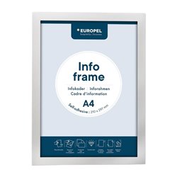 Cadres d'affichage autocollants Europel A4 argent (lot de 2) - Gastronoble - HU455