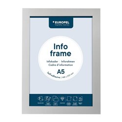 Cadres d'affichage autocollants Europel A5 argent (lot de 2) - Gastronoble - HU457