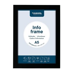 Cadres d'affichage autocollants Europel A5 noirs (lot de 2) - Gastronoble - HU458