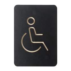 Plaque signal&eacute;tique noire Europel PMR - Gastronoble - HU474
