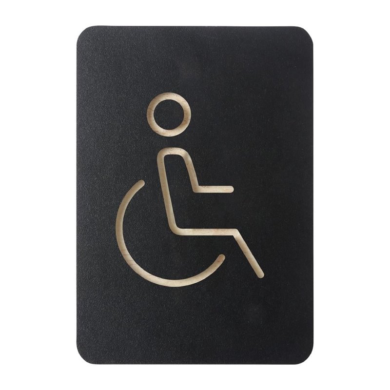 Plaque signal&eacute;tique noire Europel PMR - Gastronoble - HU474