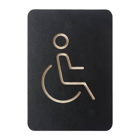 Plaque signal&eacute;tique noire Europel PMR - Gastronoble - HU474