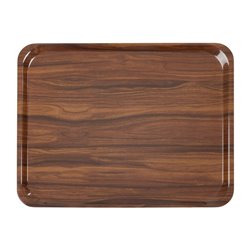Plateaux stratifi&eacute;s lisses Capri Cambro noyer 460&nbsp;mm (lot de 24) - Gastronoble - CL702