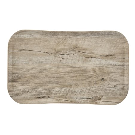 Plateau rectangulaire polyester aspect bois Cambro Century 32x53cm ch&ecirc;ne clair - Gastronoble - DM122