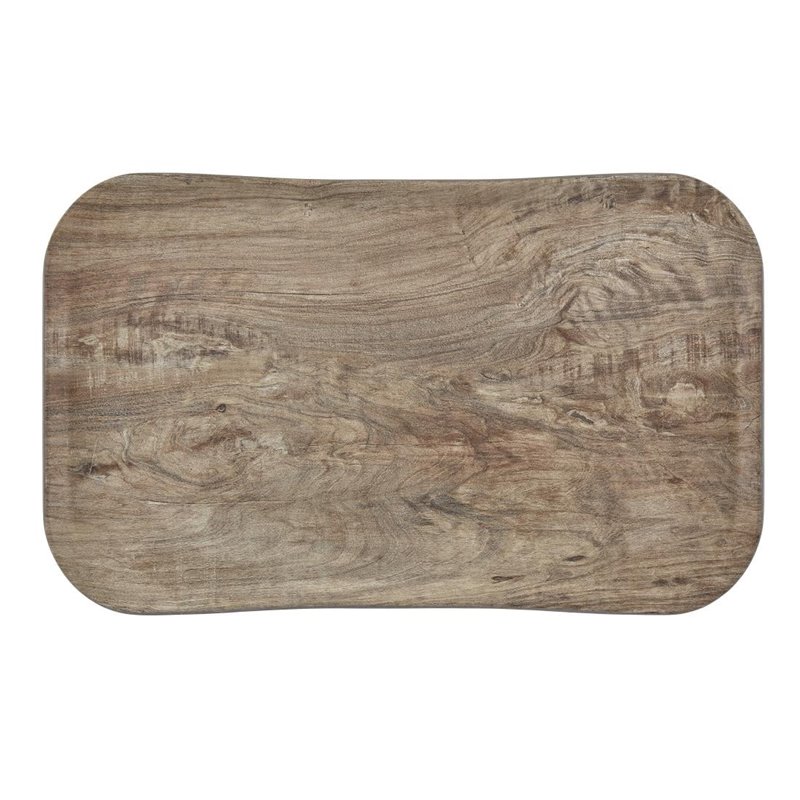 Plateau rectangulaire polyester aspect bois Cambro Century 32x53cm olivier clair - Gastronoble - DM123